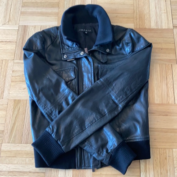 Theory Motorcycle Leather Jacket - Picture 1 of 4